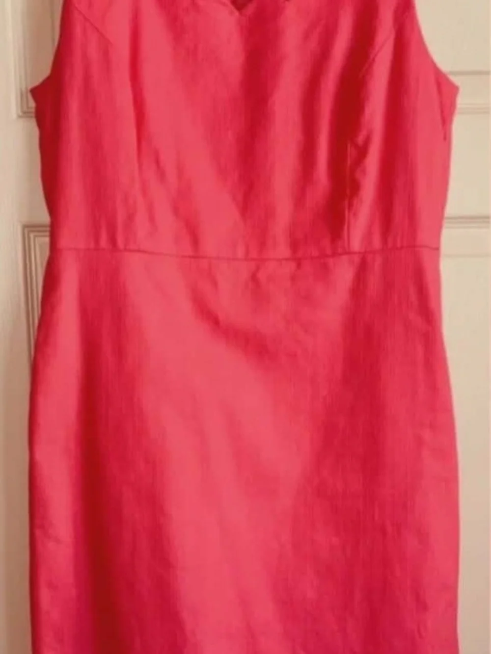 J. Crew Coral Sleeveless Scallop Trim Shift Dress